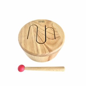 Kindertrommel: kleine Schlitztrommel aus Holz
