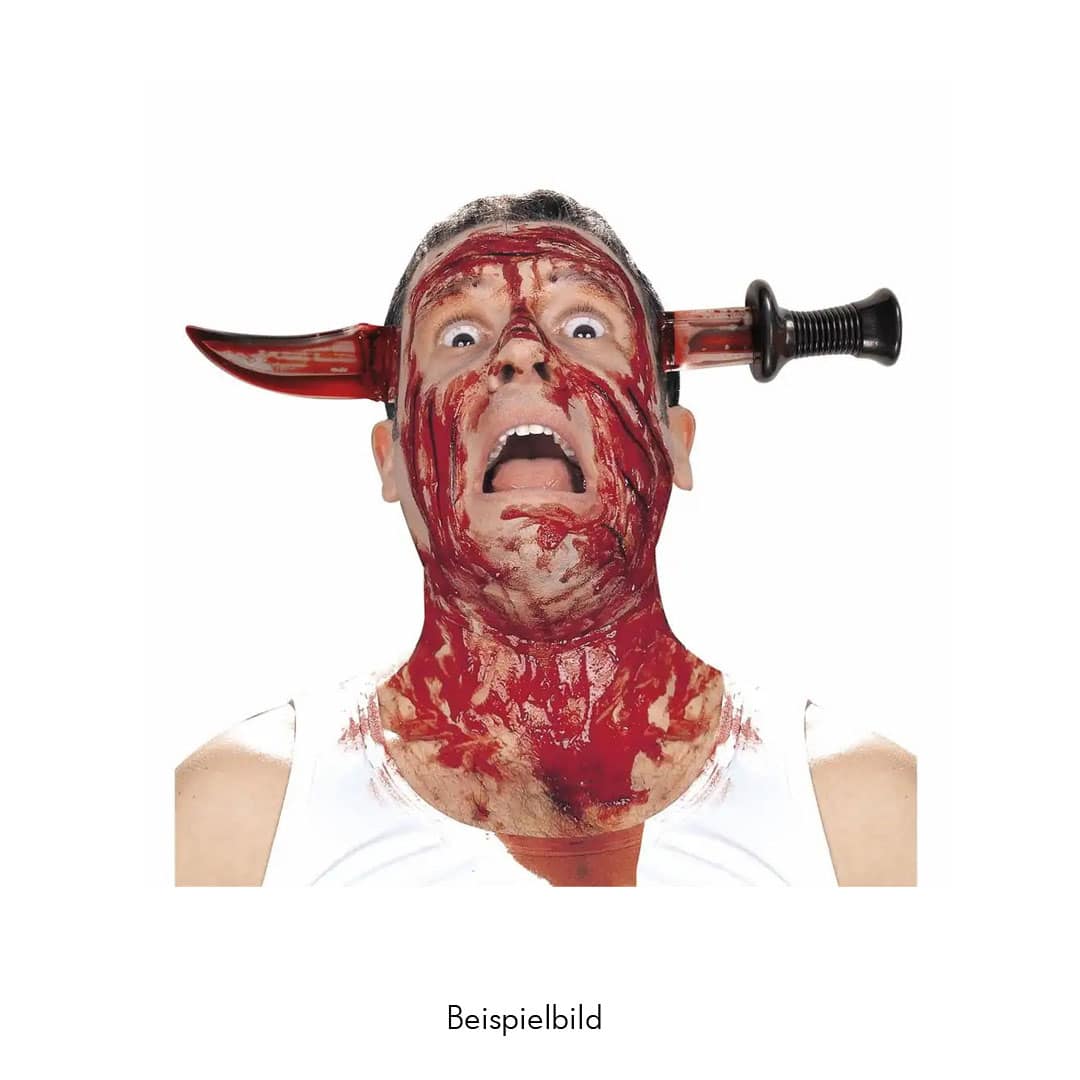 Kostüm-Accessoire Halloween: Blutiges Messer Haarreifen – Bild 3