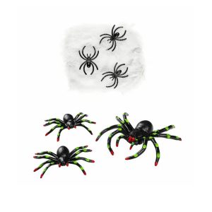 Halloween-Dekoration Spinnennetz & Spinnen