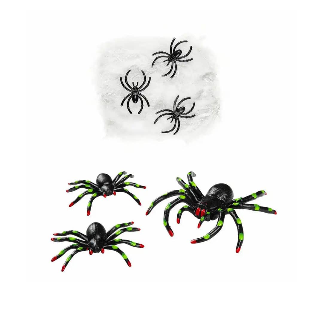 Halloween-Dekoration Spinnennetz & Spinnen