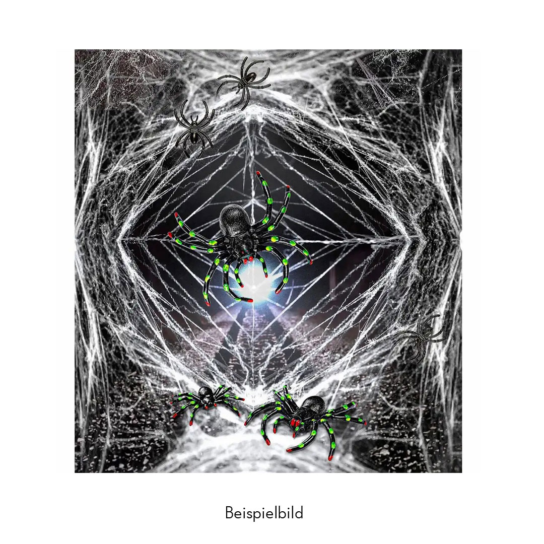Halloween-Dekoration Spinnennetz & Spinnen – Bild 3
