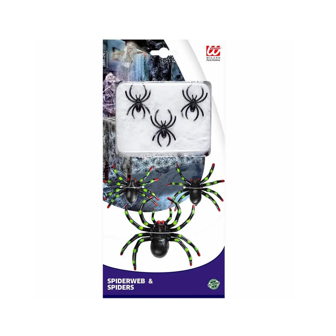 Halloween-Dekoration Spinnennetz & Spinnen – Bild 2