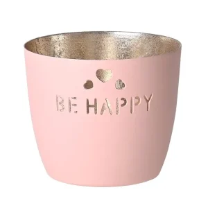 Windlicht MADRAS BE HAPPY GiftCompany blush gold Höhe 8,5 cm