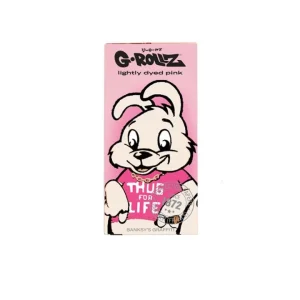 G-ROLLZ Banksy Bunny „Thug for Life“ Pink (50 Papes+Tips+Tray)