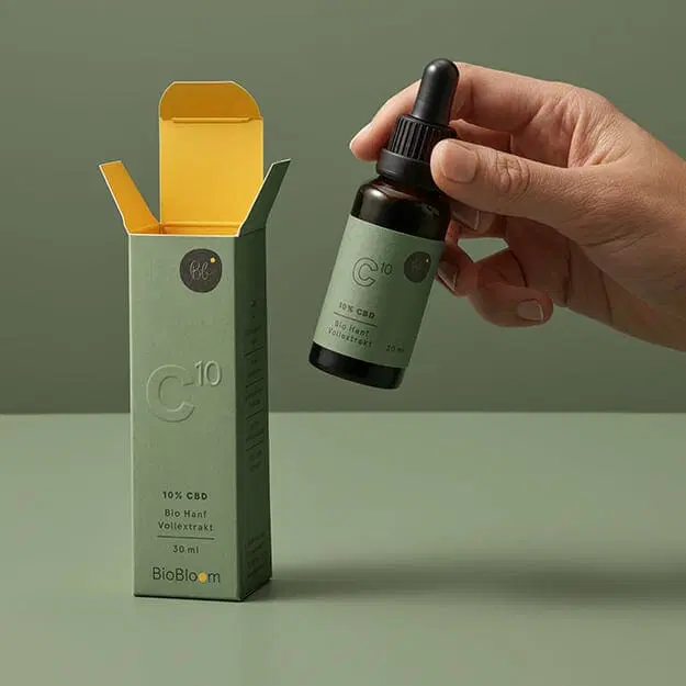 BioBloom CBD Öl 10 % – BIO Hanföl CBD Tropfen 10ml 30ml – Bild 2