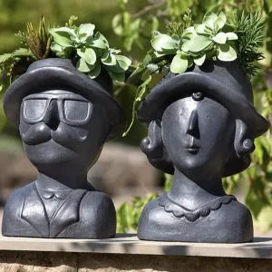 Blumentopf Kopf MADAM & SIR H 38 cm