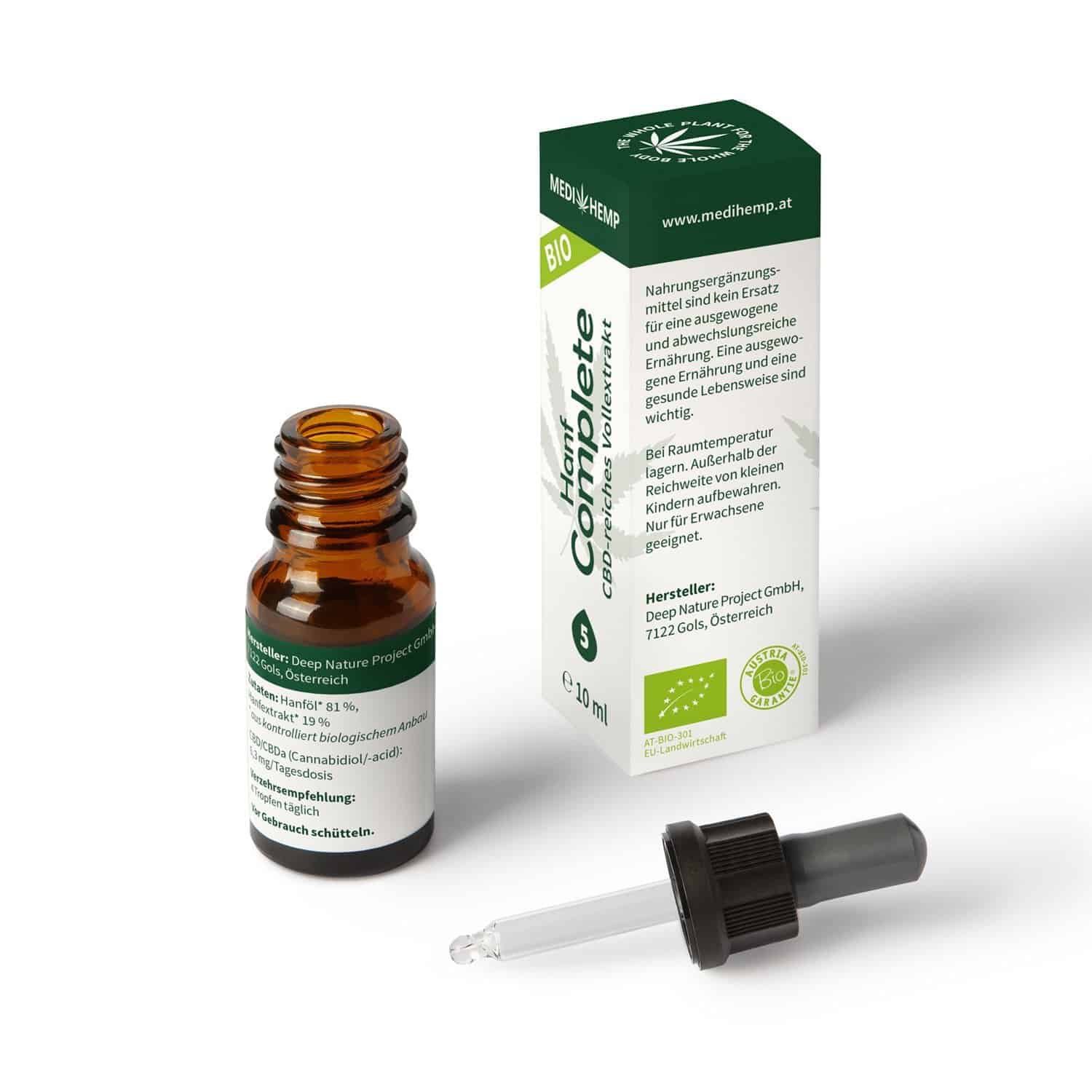 Medihemp Hanf Natural CBD/CBDa Öl 5% 10ml/30ml – Bild 5