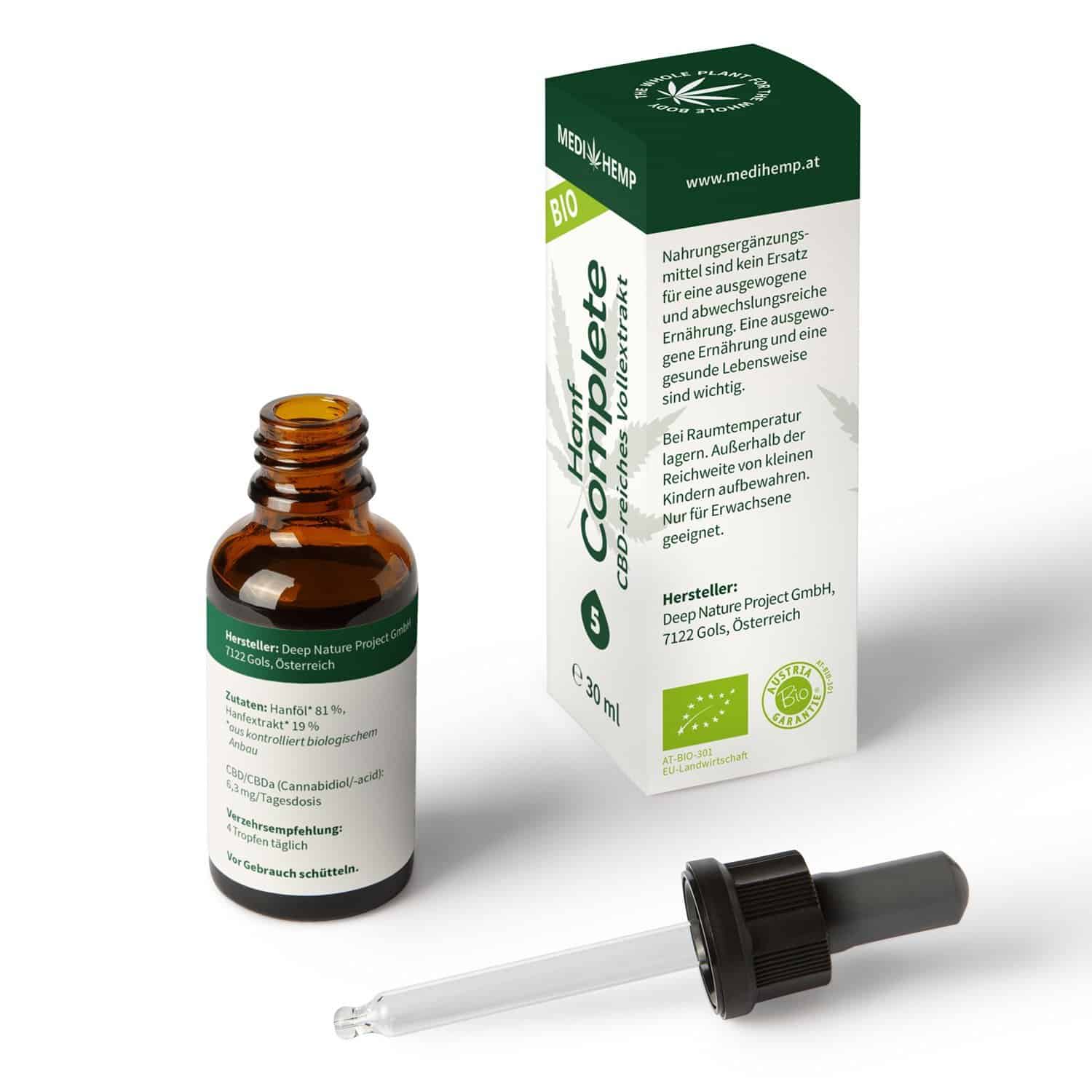 Medihemp Hanf Natural CBD/CBDa Öl 5% 10ml/30ml – Bild 6