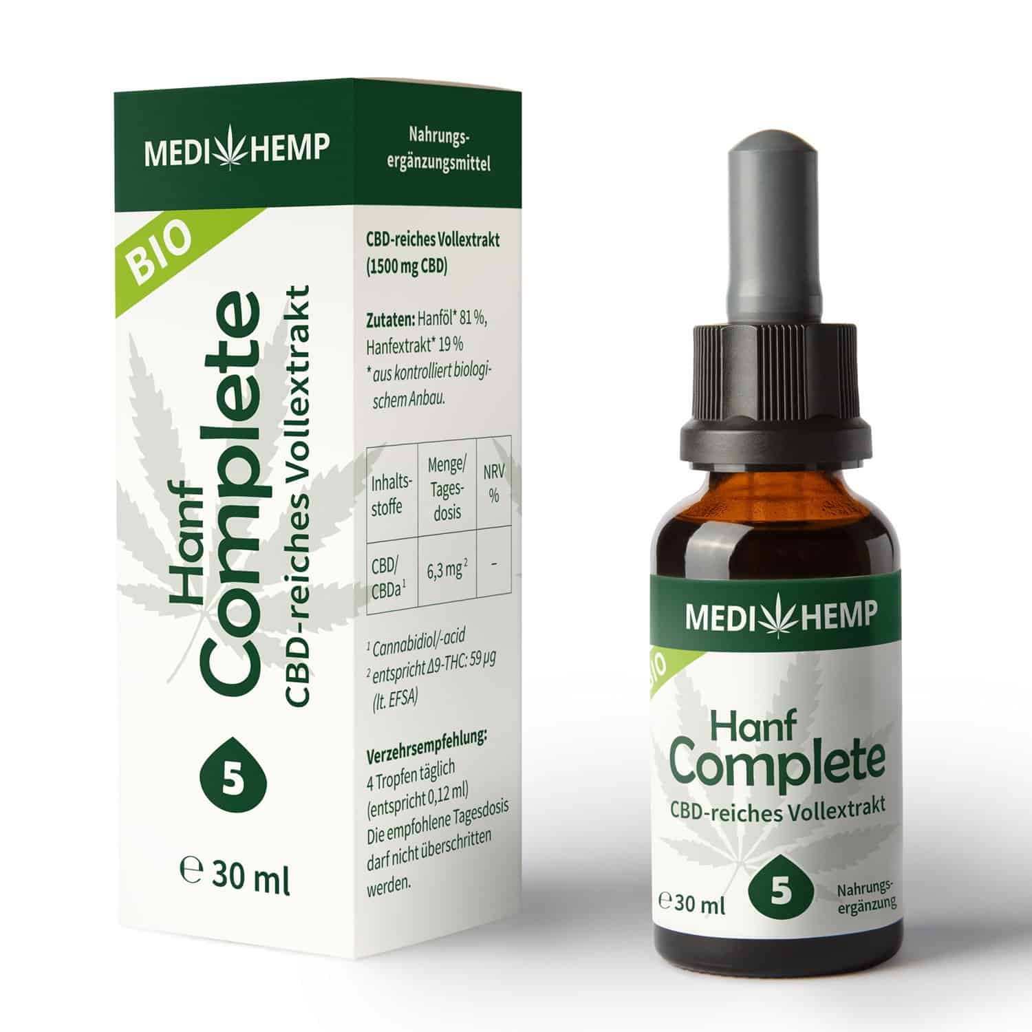 Medihemp Hanf Natural CBD/CBDa Öl 5% 10ml/30ml – Bild 4