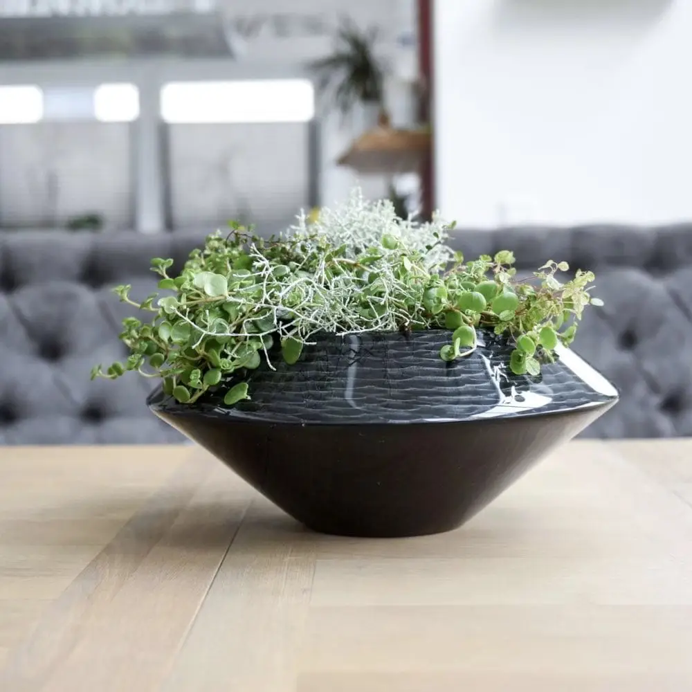 Dekoschale ANNICA Hochglanz schwarz-silber ø 42 cm – Bild 3