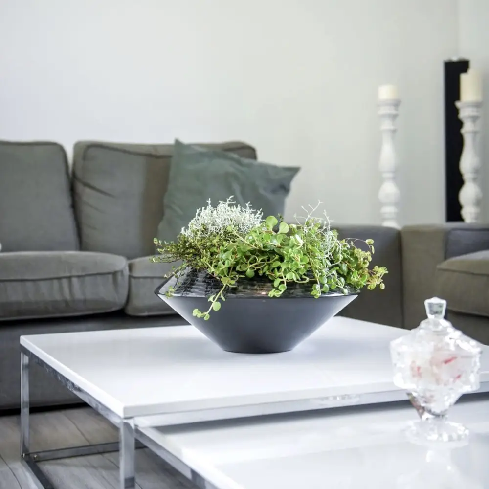 Dekoschale ANNICA Hochglanz schwarz-silber ø 42 cm – Bild 4