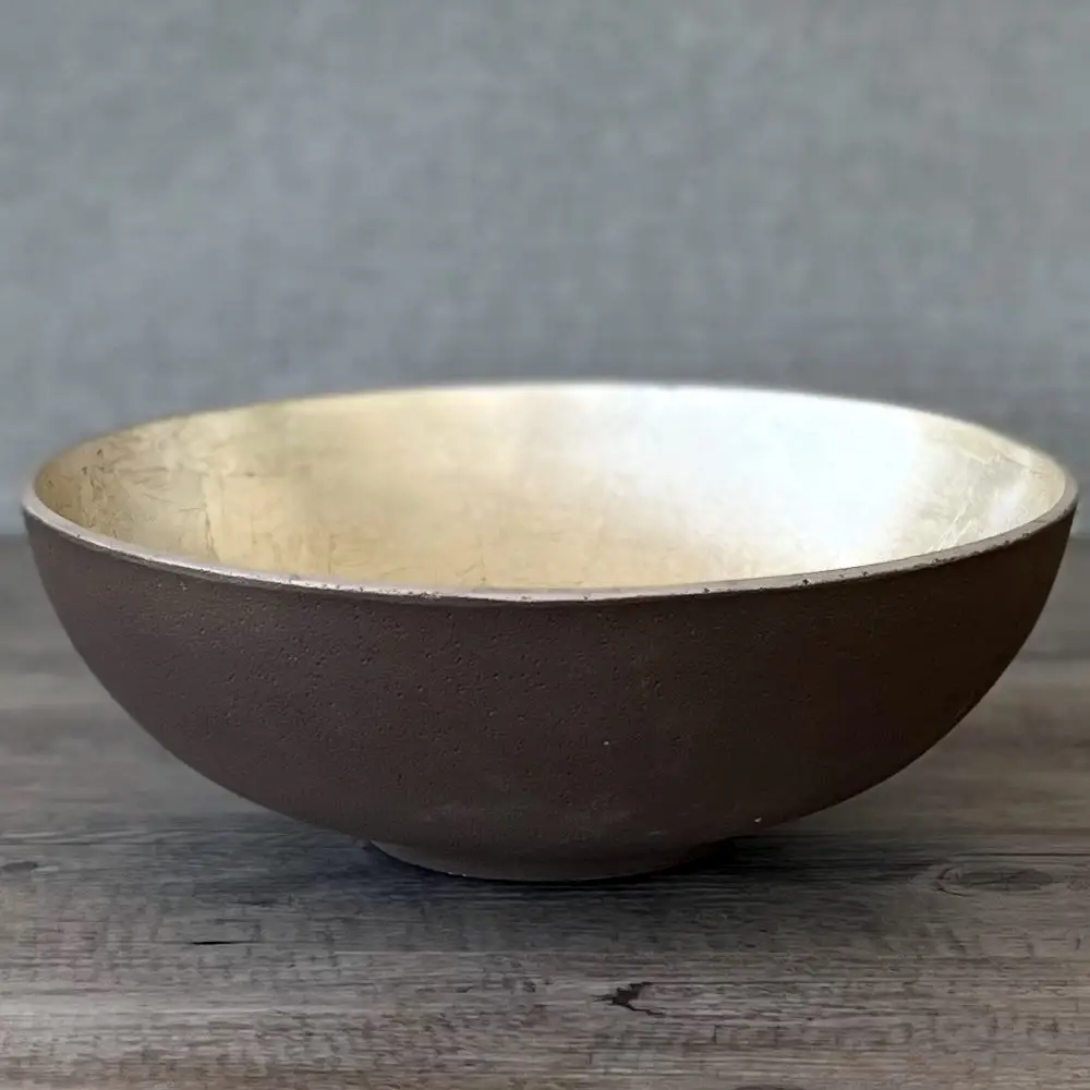 Dekoschale rund MANOU braun champagner Durchmesser 32 cm – Bild 8