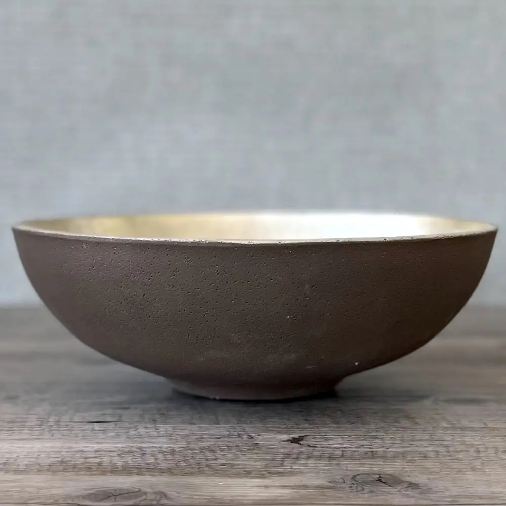 Dekoschale rund MANOU braun champagner Durchmesser 32 cm – Bild 7