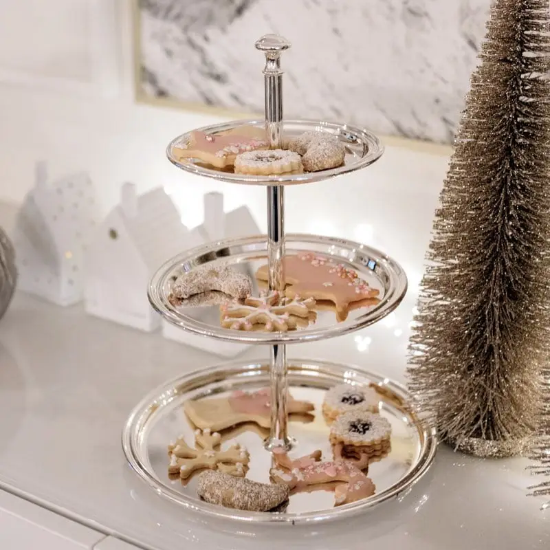 Etagere silber FADEN Edzard Höhe 30 cm – Bild 3