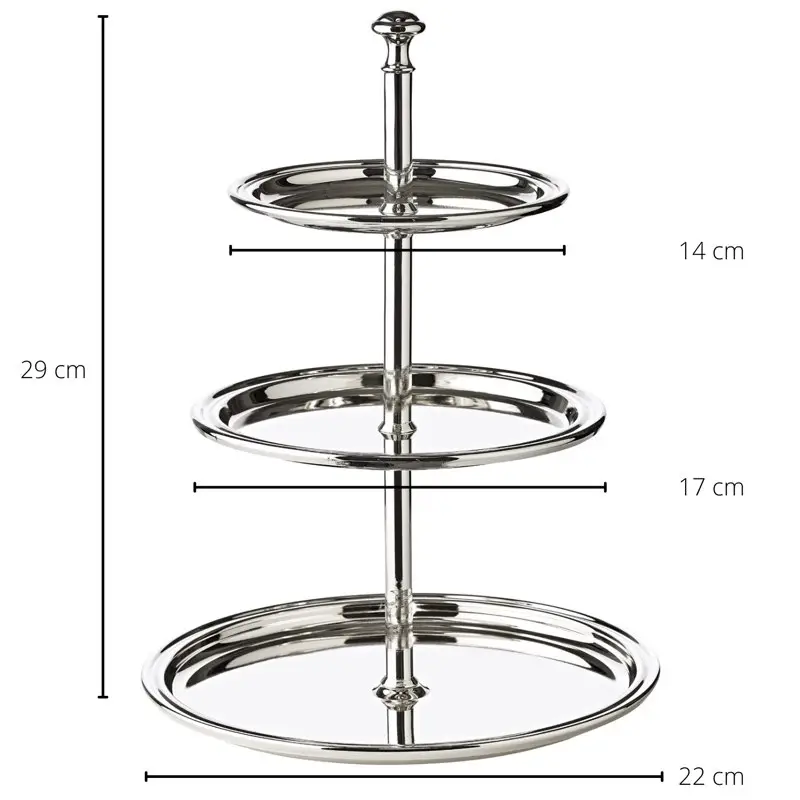 Etagere silber FADEN Edzard Höhe 30 cm – Bild 7