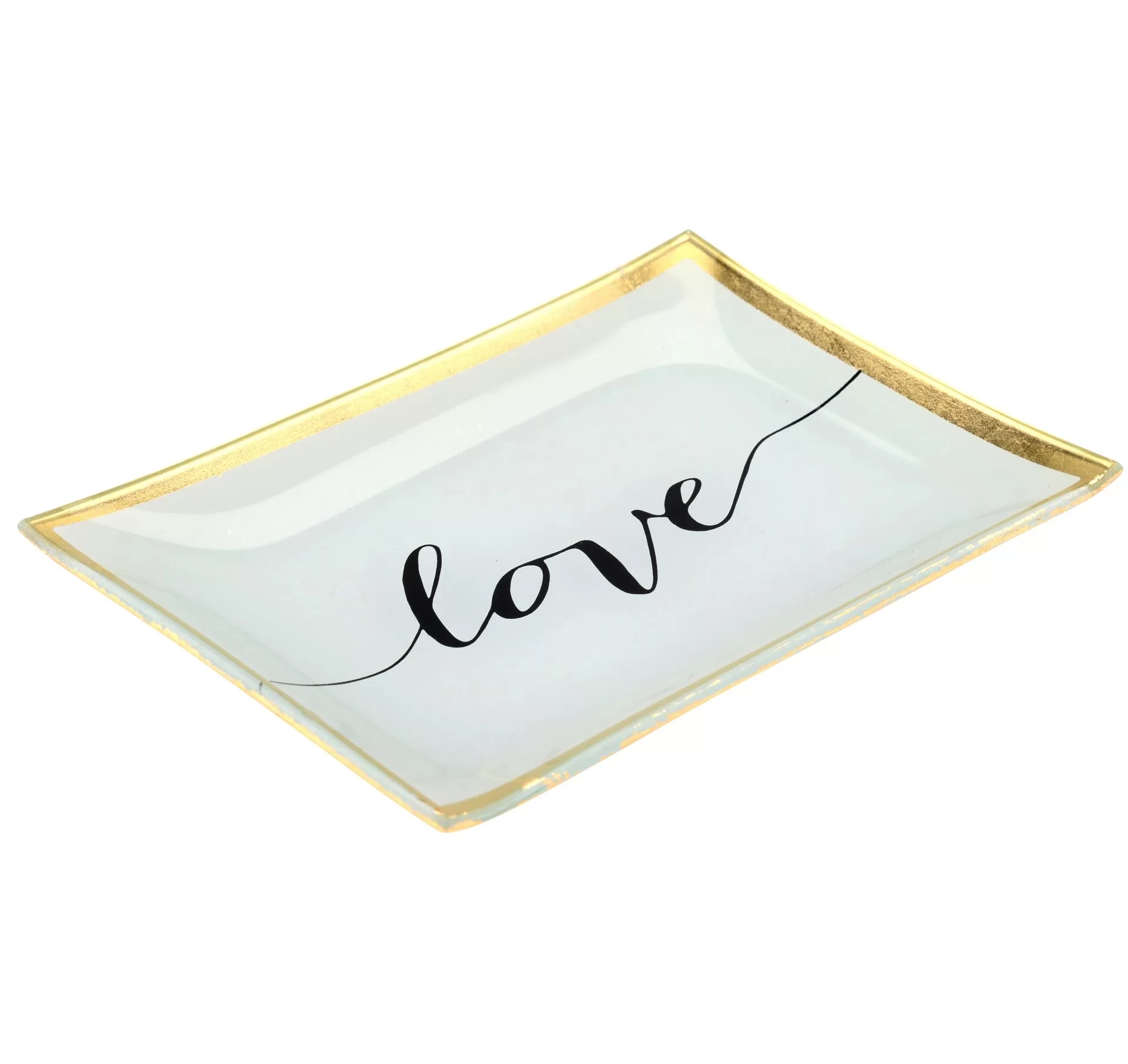 Schmuckschale Schmuckteller aus Glas LOVE GiftCompany 10×14 cm – Bild 2