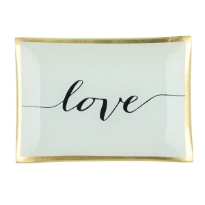 Schmuckschale Schmuckteller aus Glas LOVE GiftCompany 10×14 cm