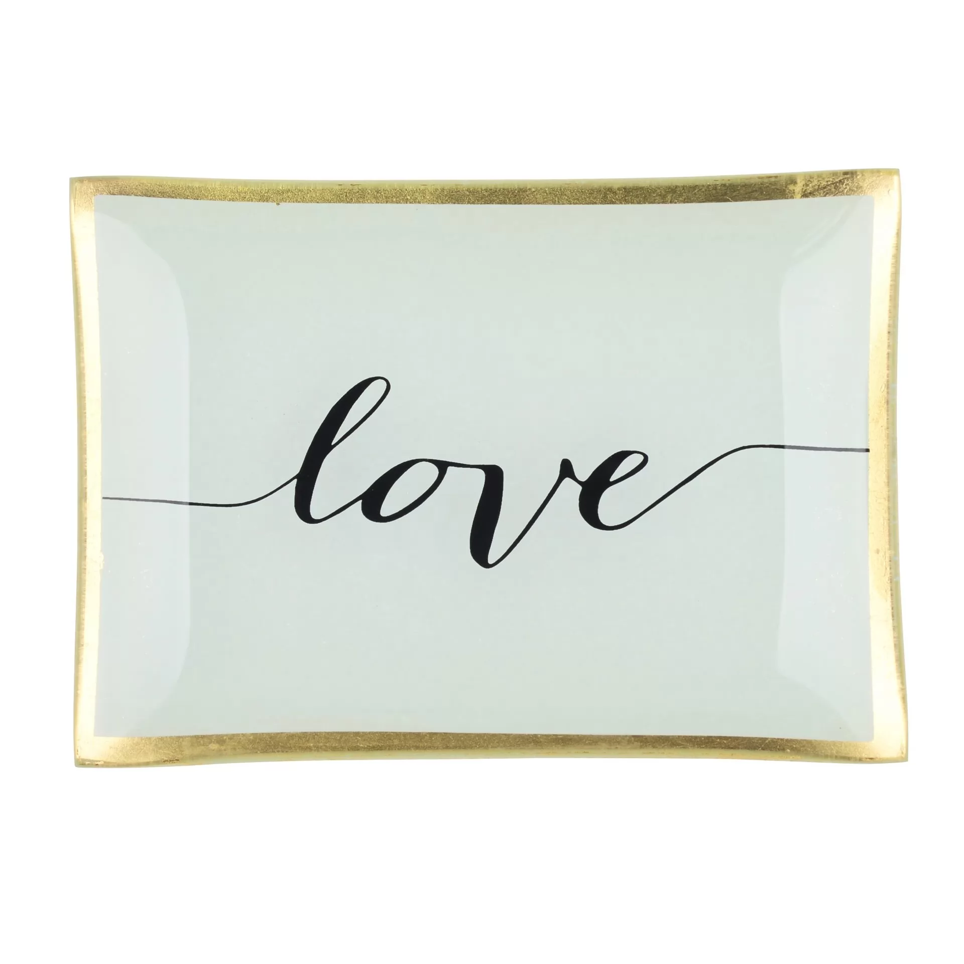 Schmuckschale Schmuckteller aus Glas LOVE GiftCompany 10×14 cm