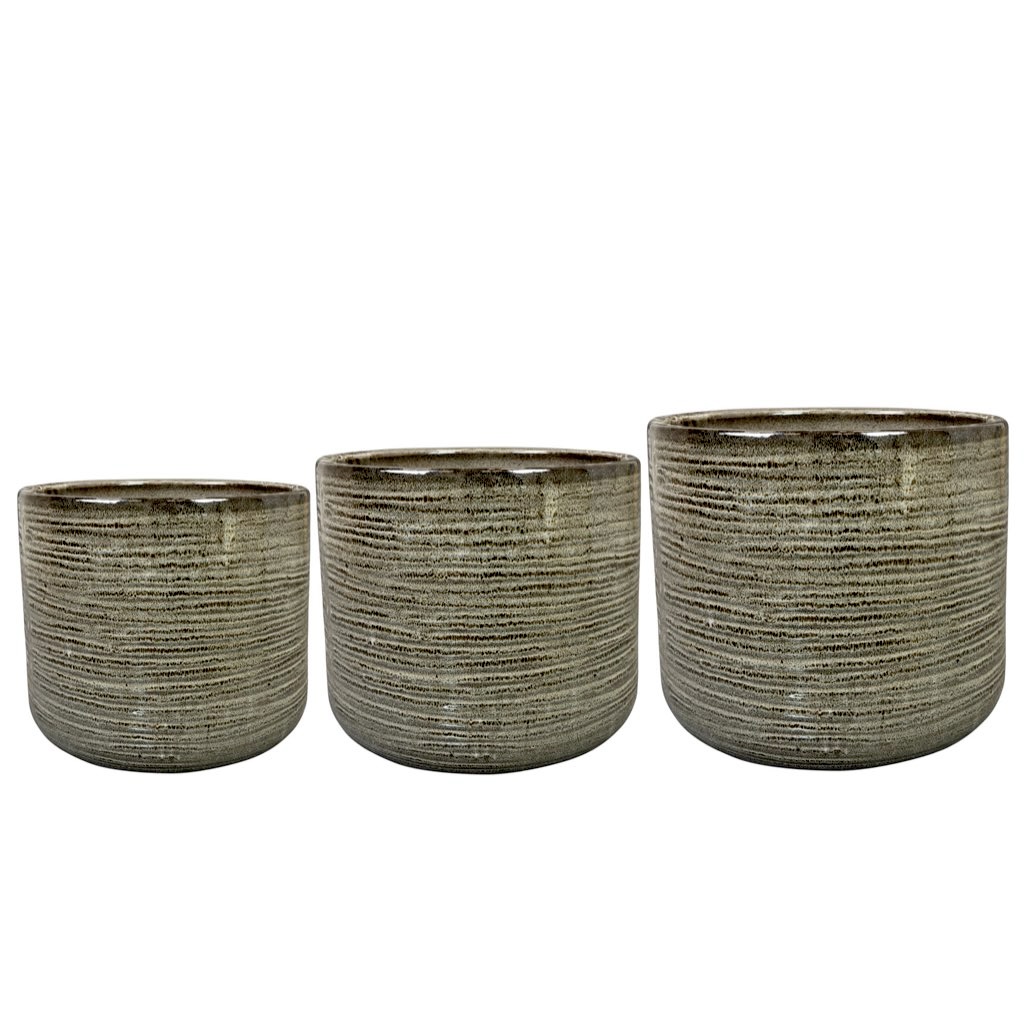 Keramik Pflanzkübel 3er Set GILIA cappuccino – Bild 5
