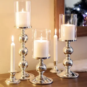 Kerzenständer silber BAMBO Edzard H 27 | 34 | 44 cm