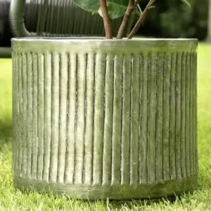 Metall Pflanzkübel XXL outdoor 4er Set ELNA mintgrün