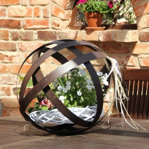 Gartendeko ROSTKUGEL Metallstreifen Durchmesser 20 | 30 | 40 cm