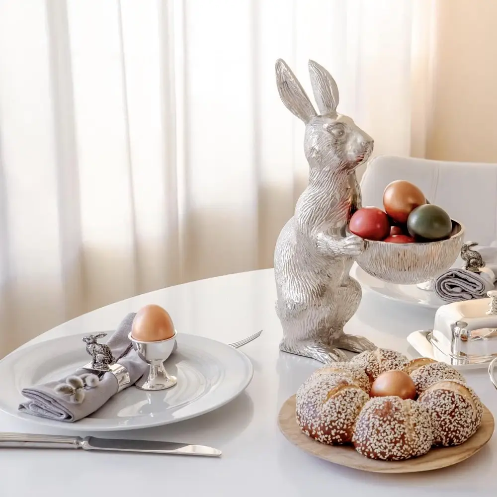 Osterdeko Hase mit Schale BERT Edzard Höhe 31 cm – Bild 3