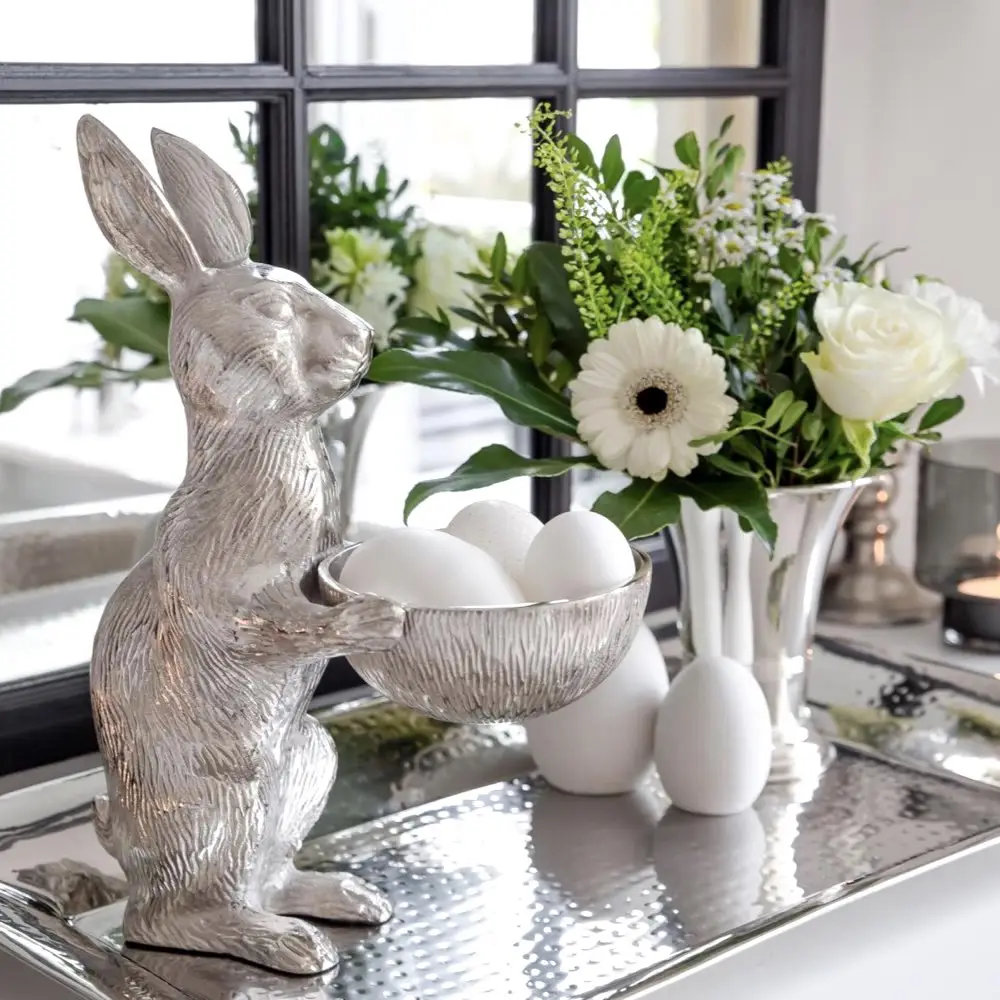 Osterdeko Hase mit Schale BERT Edzard Höhe 31 cm – Bild 4