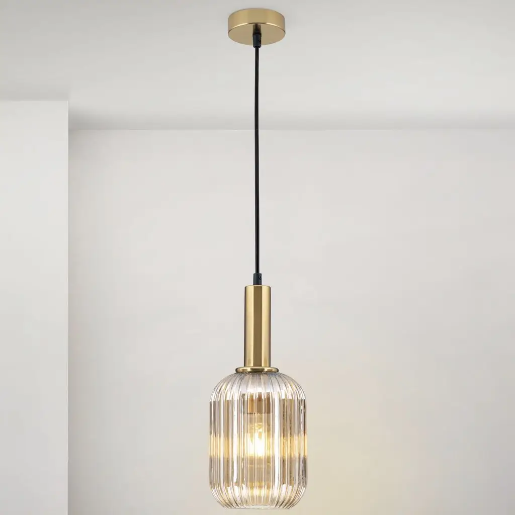 Pendelleuchte CALISTA bernstein 1-flammig – Bild 2