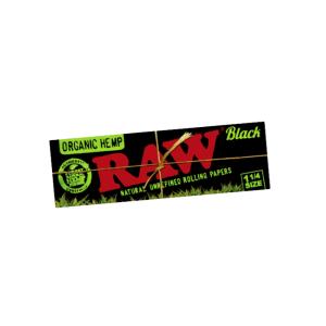 RAW Black Organic Hemp Papers – 1 1/4