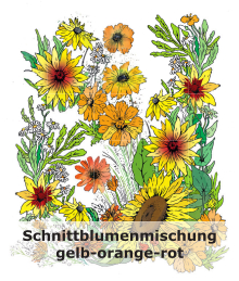 Schnittblumen-Mix gelb-orange-rote Töne