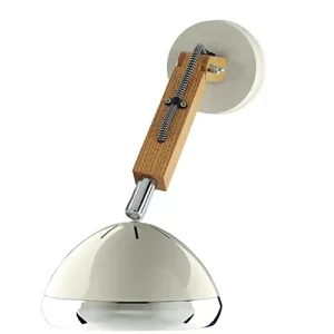 Wandlampe WATTSON PIFFANY Copenhagen Vintage White aus Eschenholz