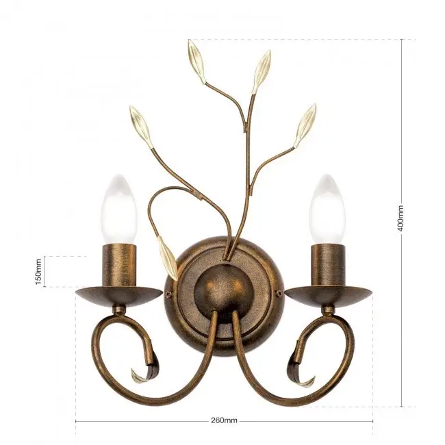 Wandlampe ANDRIA antik-gold – Bild 4