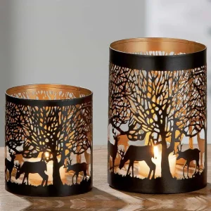 Windlicht Metall WINTERWALD Casablanca Höhe 14 cm