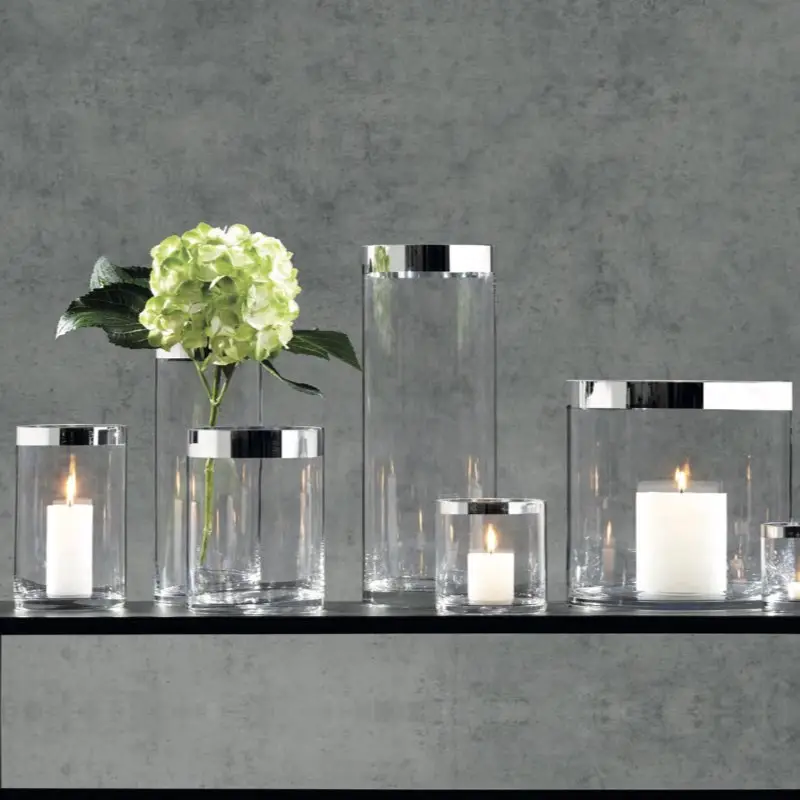 Windlicht Glas TRENTON Kaheku klar H 12 | H 40 cm