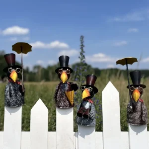 Zaunhocker Metall RABE Höhe 26 cm